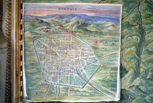 Bolonha, detalhe da &39;Galeria de Mapas Geográficos&39;, 1580-83